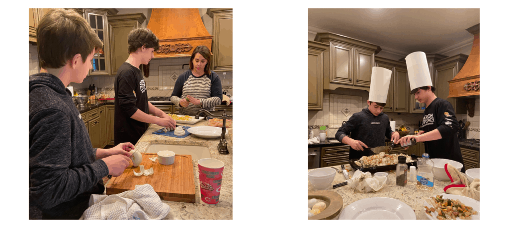 Family hibachi night at Dr. Olah's House